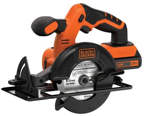 BLACK+DECKER 20V MAX 5-1/2-Inch Cordless Circular Saw, Tool Only (BDCCS20B)